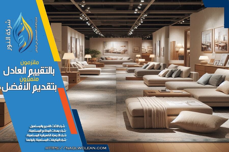 شركة شراء اثاث مستعمل حي الريان بالرياض تقدم لك خدمات تقييم دقيقة وشراء سريع لجميع أنواع الاثاث المستعمل. بيع اثاثك اليوم باسعار ممتازة مع ضمان خدمة احترافية.